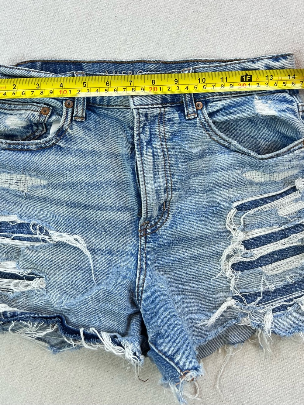 Women’s Distressed High-Rise Ripped Distressed Comfy Boho Indie Denim Shorts - 2 - Picture 9 of 9